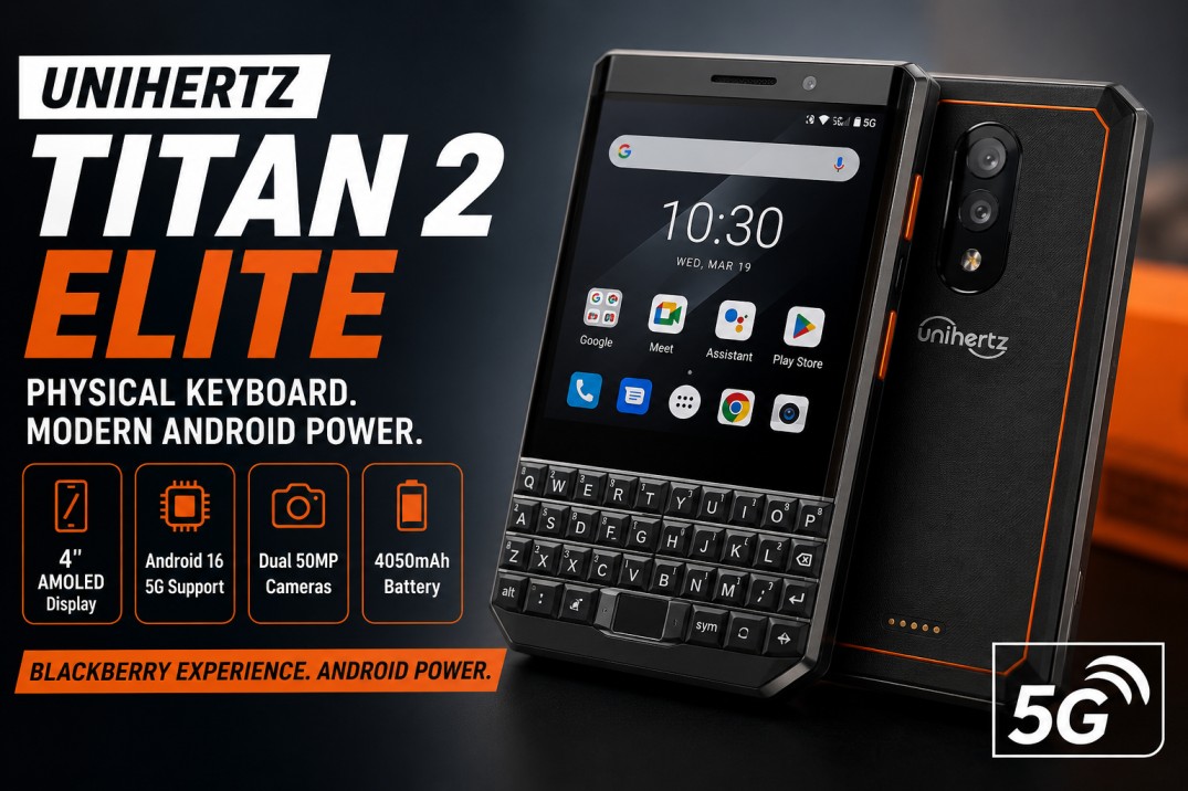 Unihertz Titan 2 Elite Announced With Physical Keyboard and Android 16